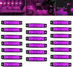 20 Pcs Purple LED Rock Strip Lights,Wheel Well Underglow Lighting Kits,Car Rock Lights Exterior Side Marker Lights for Wrangler Truck Golf Cart RV RV SUV Offroad