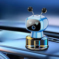 Robot Intelligent Aromatherapy Machine, Smart Cute Robot Car Air Freshener - Fine Spray/Fillable/Four-Gear Adjustment/Vibration Sensing/On-Off/Large Capacity Long-Lasting Fragrance/Blue-V2(Ocean)