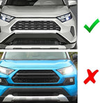 iJDMTOY Smoked Lens Front Grille TRD Style Amber Yellow LED Grill Lighting Kit Compatible with Toyota 2019-2025 RAV4, Includes (4) 12-SMD Smoke Cover LED Grille Lights & Wiring Harness