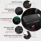 Center Console Armrest Compatible with Toyota Yaris iA Sedan 2017 2018 with 7 USB Port Cup Holder Double Layer Organizer Storage Box (All Black)