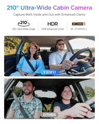 VIOFO A329S 4K 3 Channel Dash Cam, 4K Front + 2K Cabin Fisheye (210°) + 2K Rear, Power Saving Parking Mode, Wi-Fi 6 App Control, All-Channel STARVIS 2 Sensors, Supports up to 4TB SSD Storage