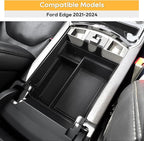 for 2025 Ford Edge Center Console Organizer Tray for 2021-2025 SE/SEL/ST-Line/Titanium/ST Middle Console Storage Insert Tray Arm Rest Organizer for 2025 Ford Edge Accessories Black