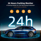 Real 4K 3 Channel Dash Cam Front and Rear Inside, STARVIS 2 HDR Sensor, 5.8GHz Wi-Fi GPS G-Sensor, 4K+1080P+1080P Dash Cam, 64GB Card Included, IR Night Vision, 3.3" IPS Screen, 24Hr Parking Monitor