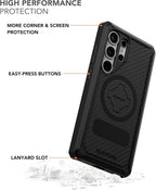 Rokform - Galaxy S24 Ultra Case, Rugged Series, Magnetic Case with Twist Lock, Drop Tested Armor (Black)