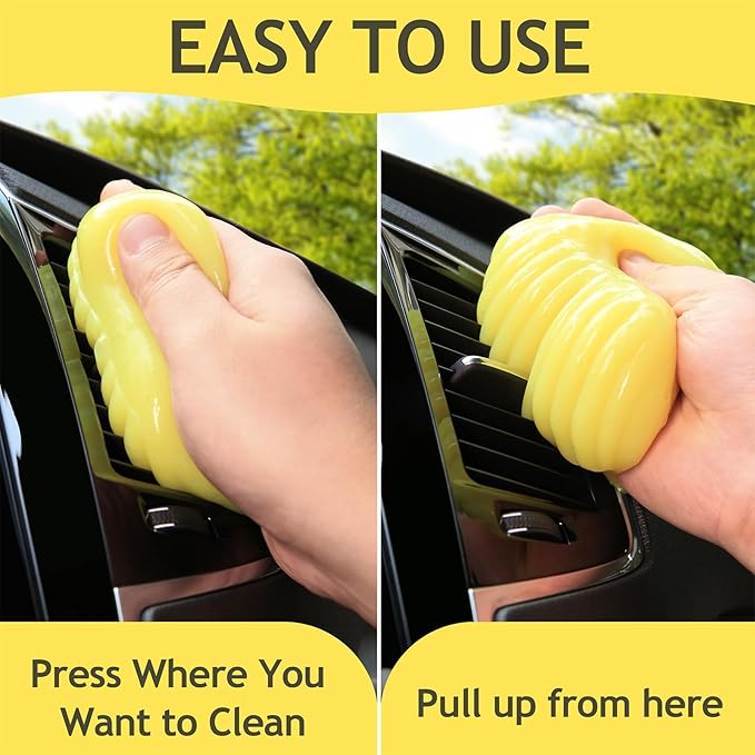 TeSabMi Car Cleaning Gel 160G - Reusable Dust Slime for Car Vents/Keyboard/Console, Interior Cleaner Putty, Gifts for Teen Women Men Stocking Stuffers