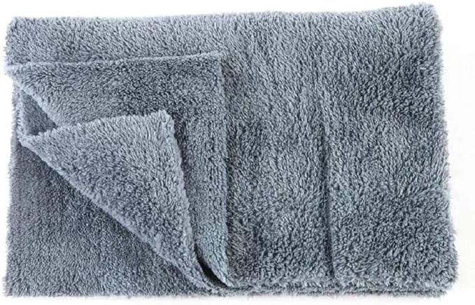 Kingsheep Edgeless Microfiber Towel Car Drying Wash Buffing 6Pack 16"x16" Ultra Plush 450gsm Detailing Cloth (Gray)