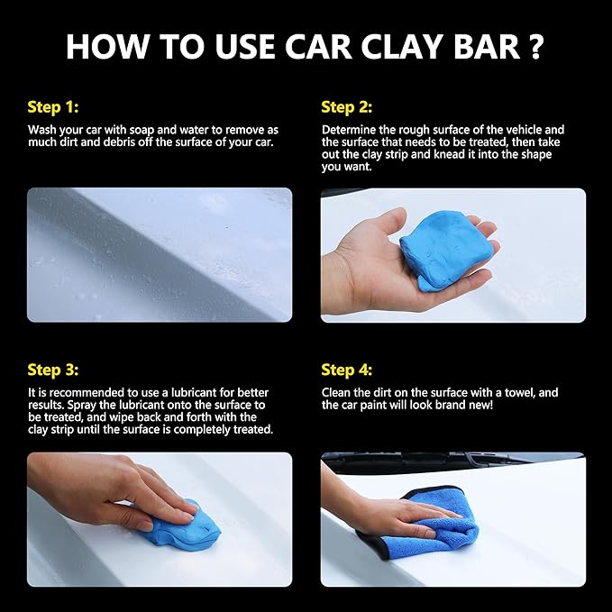 16 Pack Clay Bar Kit 800g Clay Bars Auto Detailing Car Clay Bar No Scratch Magic Clay Bars Detailing Cleaner Kit for Car Wash Car Detailing Clean,Rv, Bus,Glass Cleaning (Old Style)