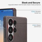 pitaka for S25 Ultra Case 6.9 Inch, Compatible with MagSafe, Slim & Light Samsung Galaxy S25 Ultra Case, 1500D Aramid Fiber Made [Tactile Woven - Sunset]