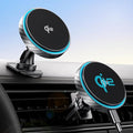 for Magsafe Car Mount Charger [Qi2 Certified-15W], 360° Rotatation [Dash & Vent] Wireless Car Mount Charger Fits for iPhone 16 15 14 13 12 Series, for Magnetic iPhone Car Accessories, Gray