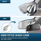 Front 4K & Rear 1080p Dash Cam Custom fit for Volkswagen Tiguan 2018-2024 Gen2 AD/BW (Model A Gray), Integrated OEM Look, UHD 2160P Video, App & WiFi, Loop Recording, Easy to Install, GPS, 128GB Card