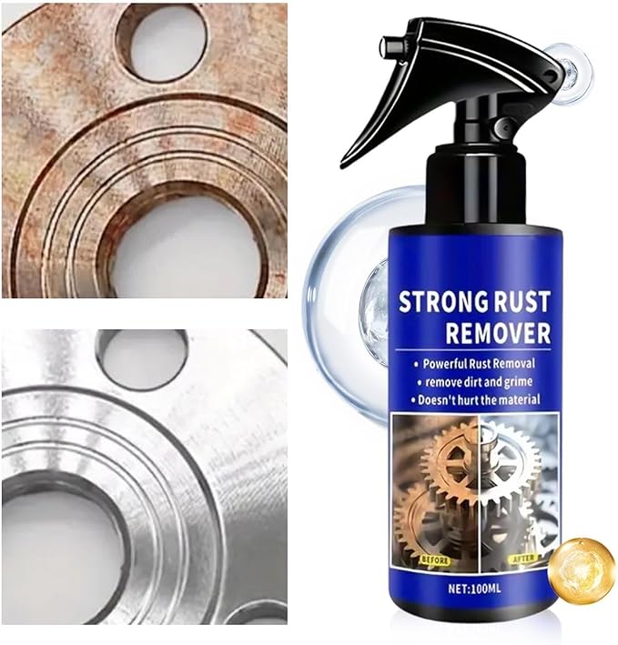 Rust Remover Spray for Metal - Vehicle Rust Dissolver | Iron Remover Spray, 100ml Heavy Duty Derusting Agent for Sedans SUVs RVs Trucks Pickups Motorcycles, Exhaust Pipe Wheel Hub