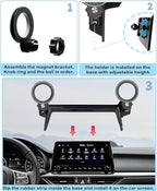 Car Phone Holder for Kia Forte 2022 2023 2024 Accessories Apply to 10.25 Inch Touch Screen Fixed Clip Magnetic Cell Phone Mount Hands-Free 360 Degree Rotation