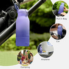 Momcozy Portable Bottle Warmer for Travel – Dual Heating Modes for Breast Milk & Water, Portable Milk Warmer with Fast Heating & Long Battery Life, 17 Ounces Large Capacity, Purple