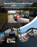 BOTSLAB 4K Dash Cam Front and Rear, 170° Ultra Wide 4K+2K Dashcam with ADAS, Night Vision, 24/7 Parking Mode, IMX415 STARVIS Sensor, WDR, 5.8GHz WiFi, Built-in GPS, Loop Recording (No SD Card)