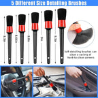 AUTODECO 24Pcs Car Clay Bars Auto Detailing Clay Bar Kit with Car Cleaning Brushes, Include Spray Bottle, Micro Fiber Towel and Brushes for Car Detailing Damage Free Cleaning