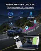 Dash Cam Front and Rear, 4-Channel 360° Coverage Car Dash Camera with STARVIS 2 Night Vision, GPS, 5.8GHz WiFi, 24H Parking Monitor, G-Sensor, 170° Wide Angle, 128GB Card Included