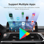 [8G+128G] Carplay Ai Box for BMW/Porsche/Other Cars,Fast Car Video Box Android 13 System Adapter Magic Portable Head Unit,Support Voice Assistant/SIM&TF Card/Online Netflix/YouTube/Disney+/Hulu/GPS/