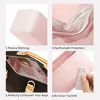 DGAZ Silk Purse Organizer Insert Fits LV Speedy 16/20/25/30/35/45 bags，Silky Smooth Bag Organizer，Luxury Handbag & Tote Shaper（Pink，SP25）