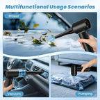 Car Vacuum Portable Cordless,90°Foldable 4in1 Vac V2 Handheld Vacuums Cleaner Brushless Motor High Power 17000PA Compressed Air Dusters Cordless Vacuum Cleaners for Car Home Office Pet