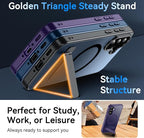 OWKEY for Samsung Galaxy A37 5G Case with Stand, Magnetic Shockproof Case Fit for Magsafe Translucent Matte Cover for Samsung A37, Purple