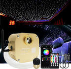 AKEPO 16W RGBW Twinkle Fiber Optic Lights, 550pcs 13.1ft/4m 0.03in Optical Fibers+RGBW+Music Activated+APP & Remote Controller Starlight Headliner Kit for Car/Home