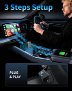 Wireless CarPlay Adapter for iPhone Plug & Play Seamless Connection Convert Wired to Wireless CarPlay for iOS 10+ and Cars from 2016