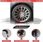 Woollywormit Wheel Cleaning Brush Car Detailing Kit - Rim Brush, Lug Nuts and Wheel Cleaner Brush Car Wash Kit -Tire Brushes for Cleaning Rims - Car Cleaning Supplies and Rim Cleaner Brush Set