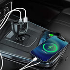 [2026 Upgraded] Cigarette Lighter Splitter, SUPERONE 180W 2-Socket Cigarette Lighter Adapter with Dual QC3.0 and 20W PD USB C Car Charger Splitter for GPS/Dash Cam/Laptop/iPad/iPhone 17/16/15/14/13/12
