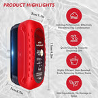 Automotive Oil Film Cleaning Brush with Reusable Foam Sprayer, Upgraded Antifog Glass Cleaning Board, Glass Oil Film Remover for Car Windows & Windshields,Versatile Car Glass Cleaner Brush (2Pack_Red)