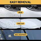 Bug Remover for Cars Exterior - Tree Sap Remover for Car, Quickly Dissolves Bird Poop, Water Spots, Resin & Grease - Safe on Paint, Glass, Chrome & Rubber, Microfiber Towel for Easy Cleaning, 16 fl oz