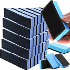 Compatible for 100PCS Car Ceramic Coating Sponge Applicator Glass Nano Wax Coat Sponges Blue Square and Cloth Cleaning Brush