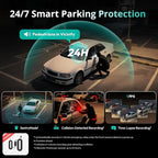 BOTSLAB 3K 4 Channel Dash Cam, 24/7 Parking Mode with Hardwire Kit, 560° View, Front and Rear Inside Car Camera with 3.18”Touch Screen, Night Vision Voice Control, Free 128GB Card 5.8GHz WiFi & GPS