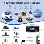 Wireless Apple Carplay Screen for Car,11.26" Portable Car Play & Android Auto Touch Screen, Upgraded Car Stereo with 4K Dash Cam,Backup Camera/Mirror Link/Voice Control/GPS/AUX/FM for All Vehicles