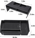 2pcs Center Console Organizer Armrest Tray Insert Storage Box for Honda CRV 2023-2026, Center Console Organizer Combo for 2023+ CR-V Hybrid Accessories, ABS Plastic, Black