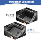 RT-TCZ for Wrangler JL Center Console Organizer Gun Safe Box with Lock for Jeep Wrangler JL JLU 2018+ for Gladiator JT 2020+ Black Storage Accessories