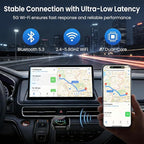 ELECROW Wireless CarPlay Adapter for iPhone＆Android - 3 in 1 Dual Band WiFi 2.4G/5G & Bluetooth 5.3 Airplay Mirror Link CarPlay Dongle with USB-A/Type-C Port, Plug & Play, OTA Update