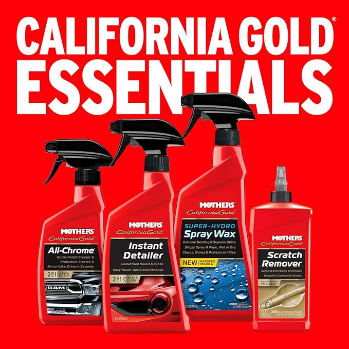 Mothers California Gold Instant Detailer, 16 oz. – Removes Smudges, Dust & Fingerprints, Boosts Gloss & Slickness, Lubrication for Clay Bars, Quick Touch-ups & Maintenance Between Washes (08216)