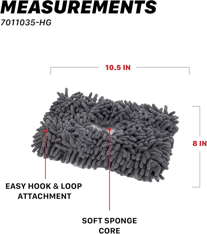 Maxshine Chenille Microfiber Replaceable Head Cover for Premium IncrediStick – Scratch-Free Cleaning for Cars, Trucks, Boats & RVs – Car Detailing Accessory