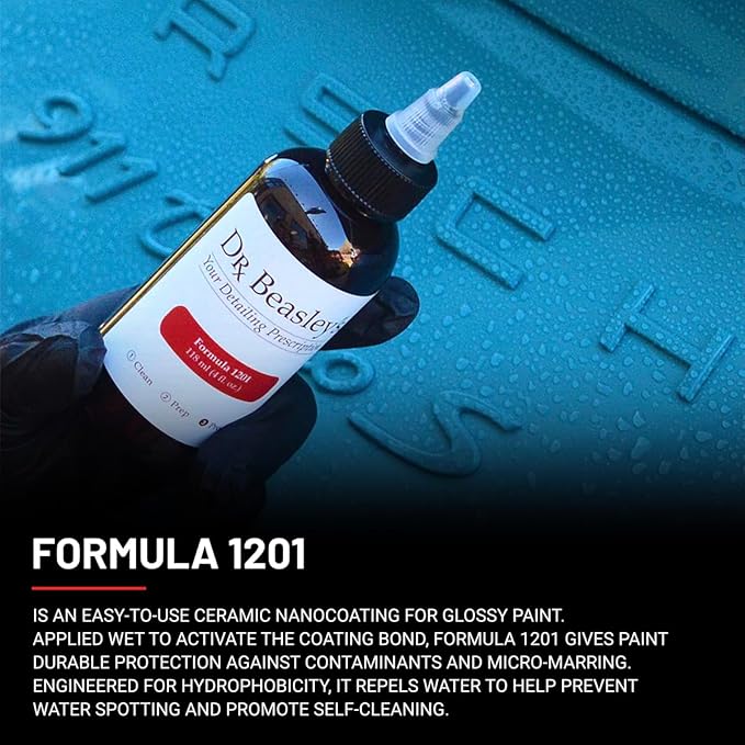 Dr. Beasley's Formula 1201 Coating - 4 oz., Instant Bonding Coating, Withstands Hundreds of Washes, Hydrophobic - P38T04