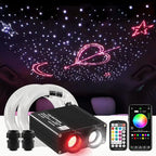 ATOKEE 32W Dual Color Starlight Headliner Kit, Sound Activated Fiber Optic Star Roof Lights with APP/Remote Control, 800pcs 0.03in 9.8ft