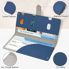 RSAquar Car Registration and Insurance Holder, Vehicle Glove Box Organizer Cool Car Accessories, Car Document Holder for Cards, Driver License & Essential Document, JD-Blue