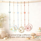 ROCCED Toy Straps for Baby 6pcs, Silicone High Chair Toys Straps Stroller Accessories Toddler Bottle Strap Car Seat Toys Baby Travel Essential Silicone Ivory+Sage+Blue