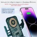Wireless Car Charger Mount, 15W Fast Charging Auto Clamping Car Charger Holder for iPhone/Samsung for iPhone 17 16 15 14 13 12 11 Pro,Samsung Galaxy S26 Ultra S25 S24 Ultra S23 S22 S21 S20