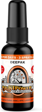 BluntPower (Deepak, 1 Pack) Concentrated Air Freshener for Room and Car - Oil-Based Diffuser Spray Bottle - Long-Lasting Bathroom Spray, Car Freshener, & Odor Eliminator