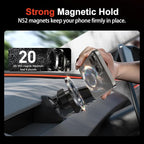 YONZEE Magnetic Phone Mount Compatible with 2025-2026 Model Y Juniper and 2024-2026 Tesla Model 3 Highland, Dashboard Ball Joint Base, Strong Magnetic Ring, 360° Rotation