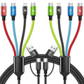 4 in 2 Multi Charging Cable [2Pack 5FT], USB C Splitter with 3 Type-c/1IP, Chargers for Multiple Devices, Compatible with Most Cell Phones/Tablets and More