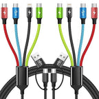 4 in 2 Multi Charging Cable [2Pack 5FT], USB C Splitter with 3 Type-c/1IP, Chargers for Multiple Devices, Compatible with Most Cell Phones/Tablets and More