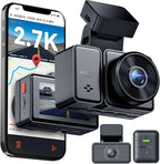 Vantrue E2 Dash Cam Front and Rear, 2.7K Upgrade Rear Cam, Dual STARVIS, 2.7K + 2.7K Dash Camera for Cars, Voice Control, WiFi, GPS, Night Vision, 24H Parking Mode, G-Sensor, 2.45" IPS, Support 512GB