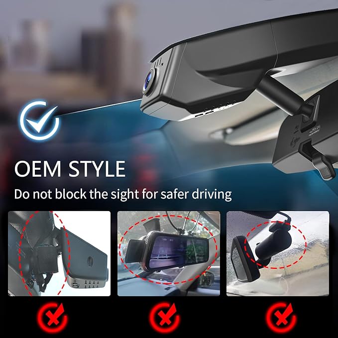 Mangoal Front 4K & Rear 1080P Dash Cam for GMC Sierra 1500 2019-2021, 1500 Limited 2022, 2500/3500 HD 2020-2023(Model B), Model B & Model A have Same Model Years but Vehicle Sensor Cover Are Different