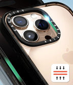 CASETiFY Impact iPhone 15 Pro Case [4X Military Grade Drop Tested / 8.2ft Drop Protection/Compatible with Magsafe] - AF Dream FLWRS - Clear Black